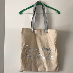 “Here Comes the Bride” Canvas Tote
